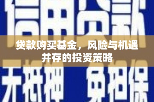 遂昌贷款购买基金，风险与机遇并存的投资策略