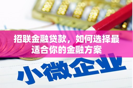 门源招联金融贷款，如何选择最适合你的金融方案