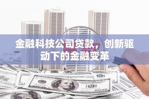 共和金融科技公司贷款，创新驱动下的金融变革