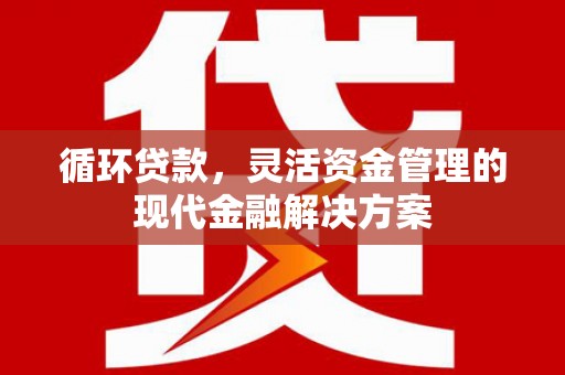 芙蓉循环贷款，灵活资金管理的现代金融解决方案