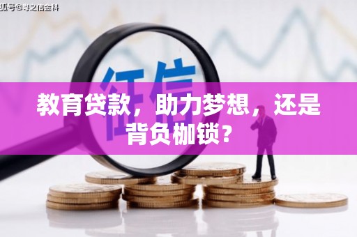柳东教育贷款，助力梦想，还是背负枷锁？