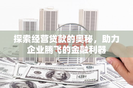 吴川探索经营贷款的奥秘，助力企业腾飞的金融利器