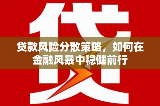 清河贷款风险分散策略，如何在金融风暴中稳健前行