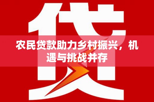 南乐农民贷款助力乡村振兴，机遇与挑战并存