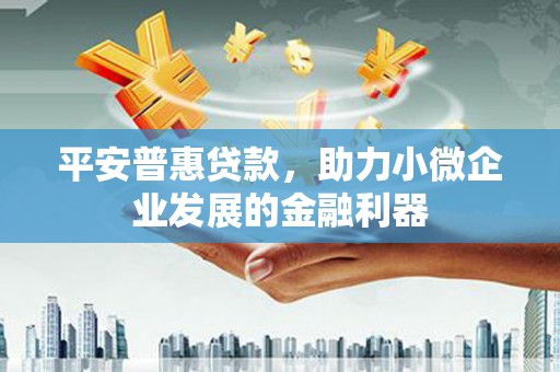 蓬江平安普惠贷款，助力小微企业发展的金融利器
