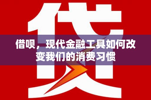 公馆借呗，现代金融工具如何改变我们的消费习惯