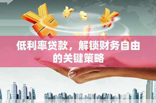 长滨低利率贷款，解锁财务自由的关键策略