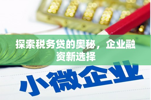 宝兴探索税务贷的奥秘，企业融资新选择