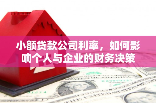 泾川小额贷款公司利率，如何影响个人与企业的财务决策