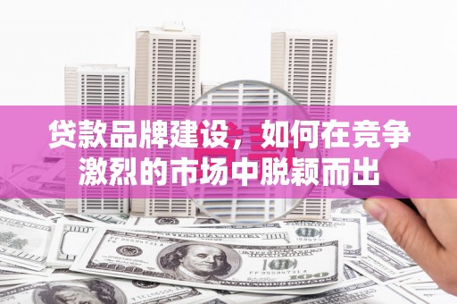 莿桐贷款品牌建设，如何在竞争激烈的市场中脱颖而出