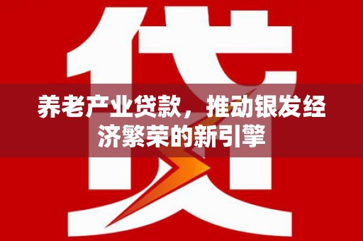 黔东南养老产业贷款，推动银发经济繁荣的新引擎