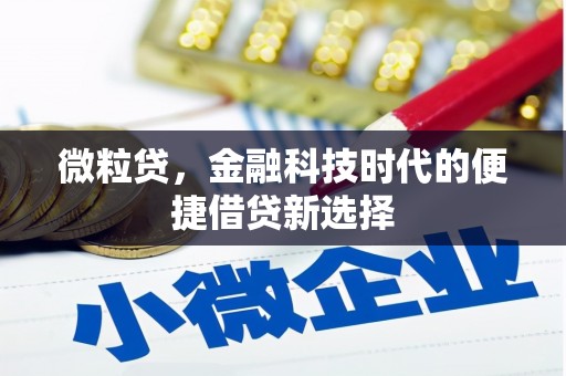 三角微粒贷，金融科技时代的便捷借贷新选择